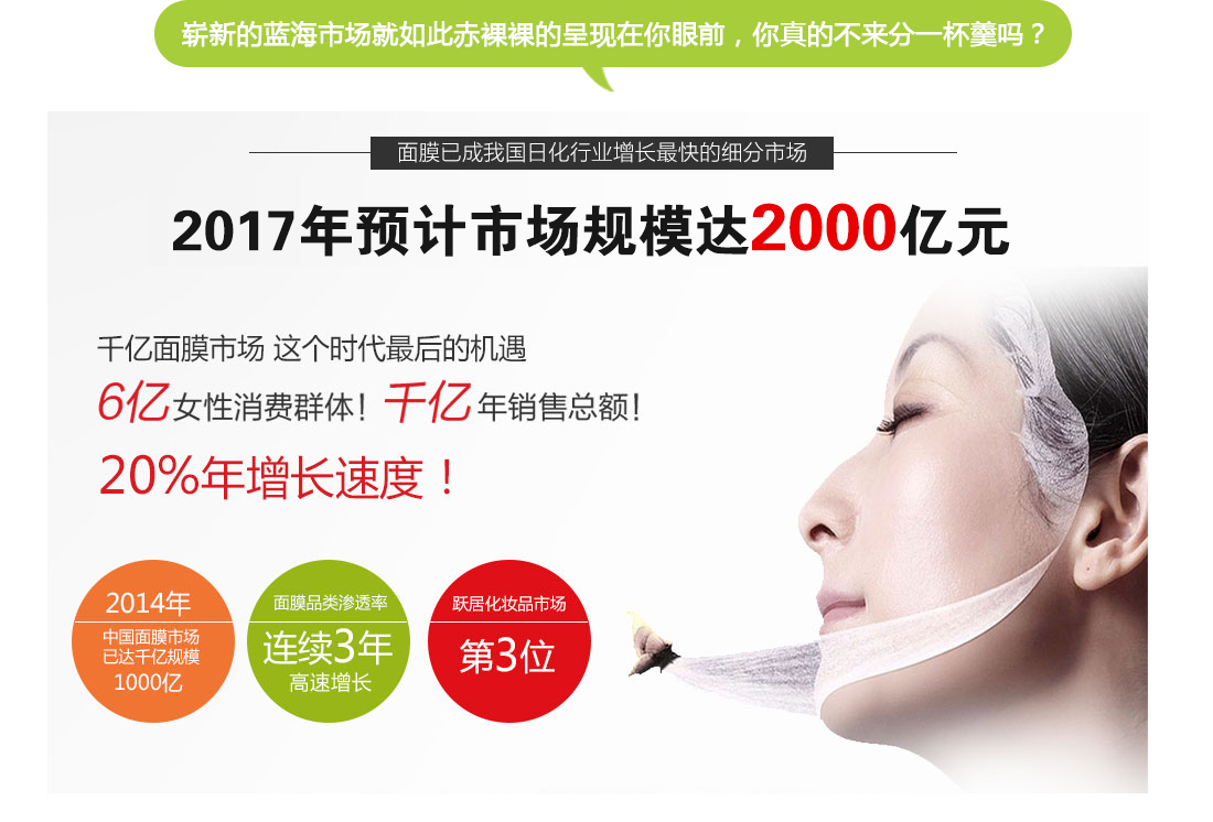 水芙莲温馨提示:崭新的蓝海市场就如此赤裸裸的呈现在你眼前,你真的不来分一杯羹吗?